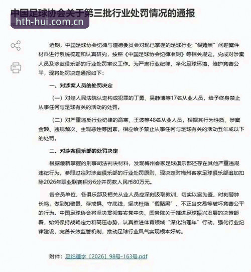 华体会授权版本 足协第三批禁足名单深度分析:65人受罚背后的中国足球反腐风暴与行业重塑